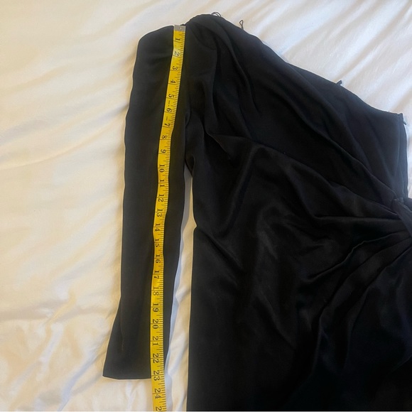 AIDAN MATTOX  One-Shoulder Puff-Sleeve Dress - Picture 10 of 12